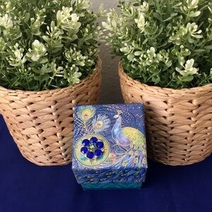 Punch Studio Mini Embellished Peacock Keepsake Box